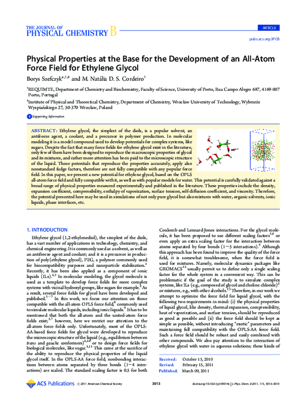 (PDF) Physical Properties at the Base for the Development of an All ...