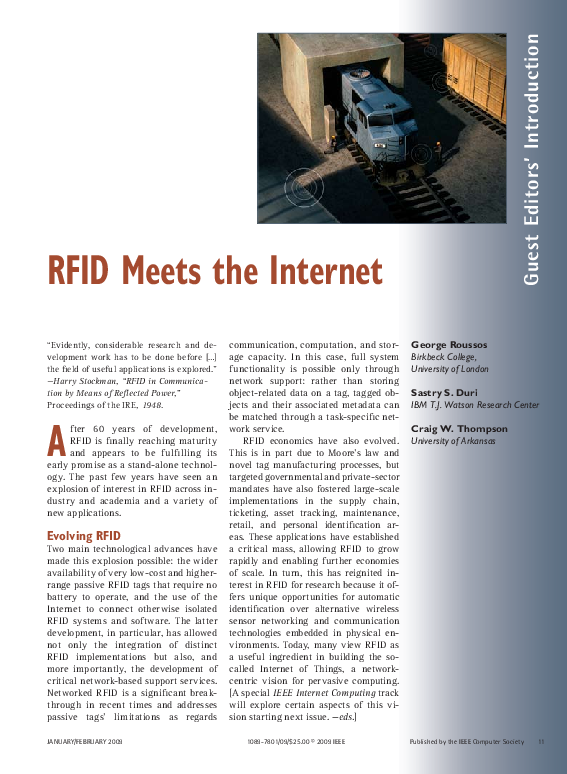 (PDF) RFID Meets the Internet
