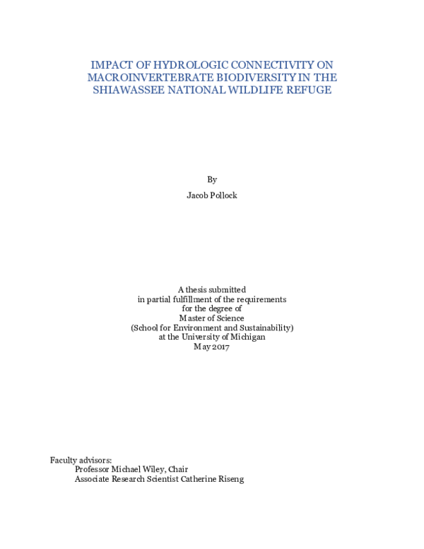 (PDF) The Impact of Hydrologic Connectivity on Macroinvertebrate ...