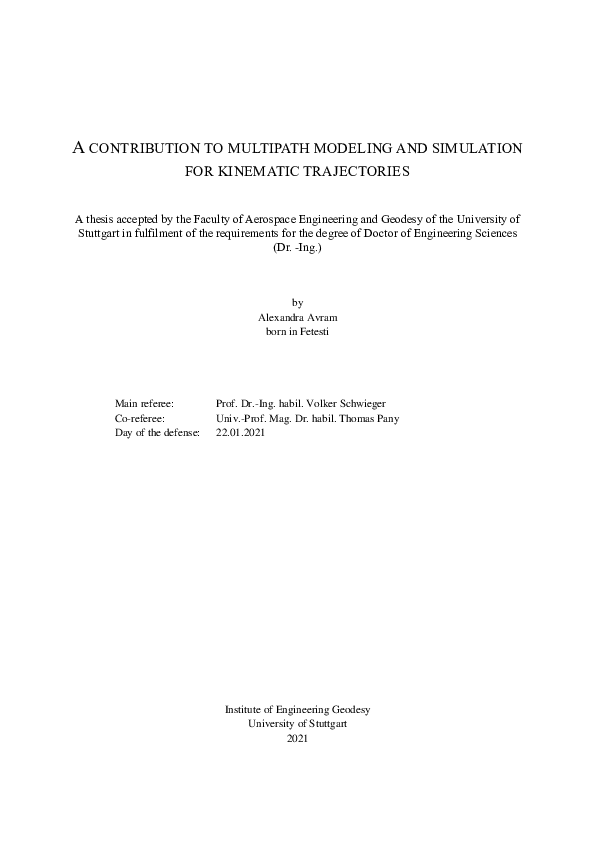 (PDF) A contribution to multipath modeling and simulation for kinematic ...