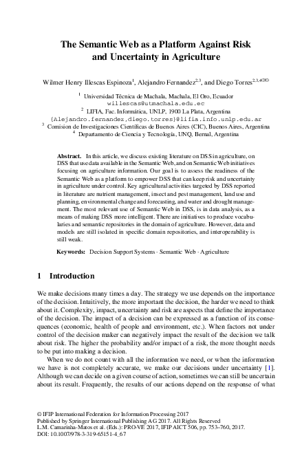 (PDF) The Semantic Web as a Platform Against Risk and Uncertainty in ...