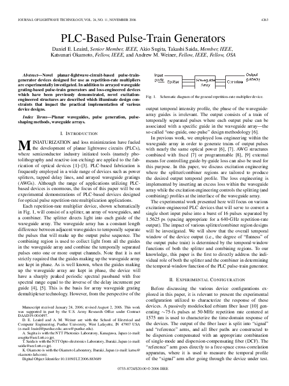 (PDF) PLC-Based Pulse-Train Generators
