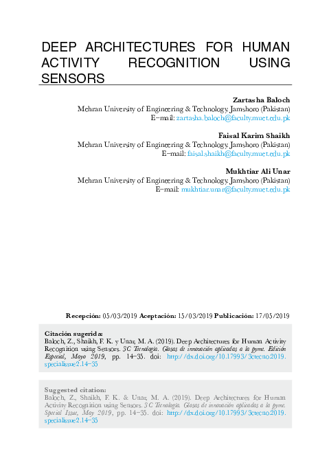 (PDF) Deep Architectures for Human Activity Recognition using Sensors