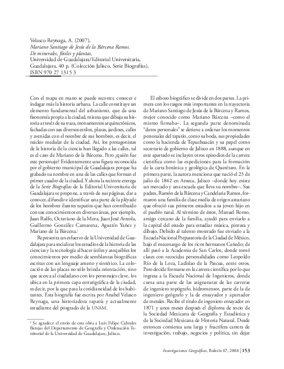 (PDF) Mariano Santiago de Jesús de la Bárcena Ramos de minerales