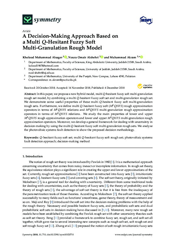 (PDF) A Decision-Making Approach Based on a Multi Q-Hesitant Fuzzy Soft ...