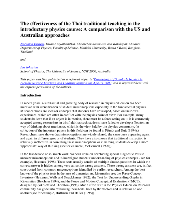 (PDF) The effectiveness of the Thai traditional teaching in the ...