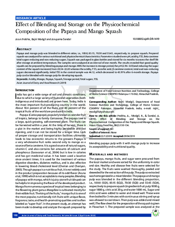 (PDF) Effect of Blending and Storage on the Physicochemical Composition ...
