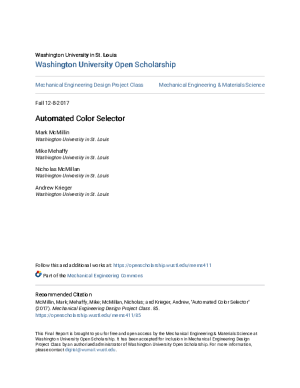(PDF) Automated Color Selector