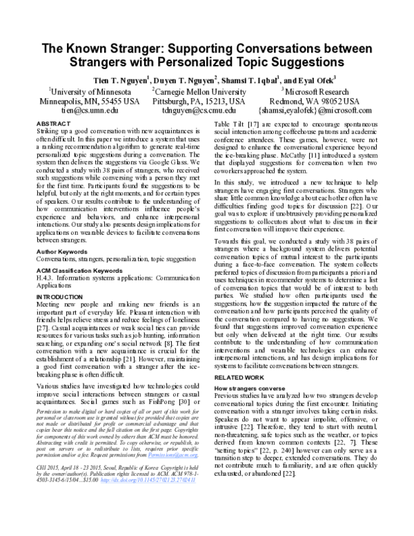 (PDF) The Known Stranger