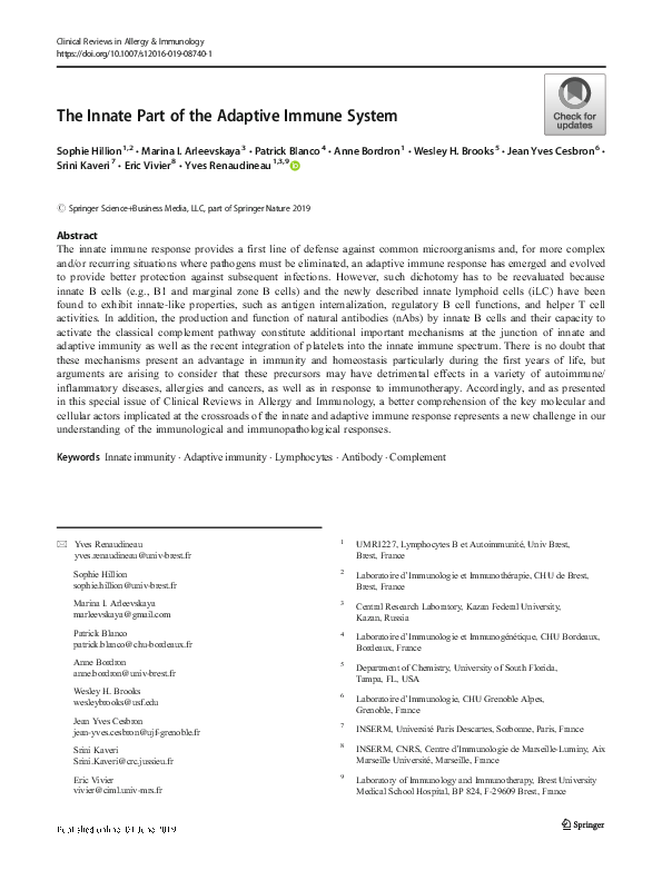 (PDF) The Innate Part of the Adaptive Immune System