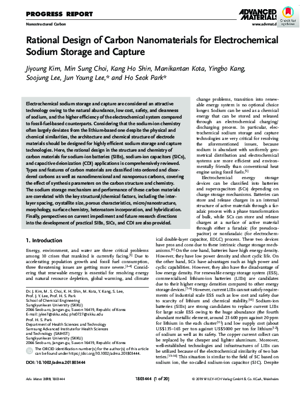 (PDF) Rational Design of Carbon Nanomaterials for Electrochemical ...