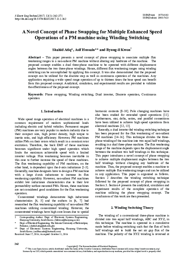 (PDF) A Novel Concept of Phase Swapping for Multiple Enhanced Speed ...