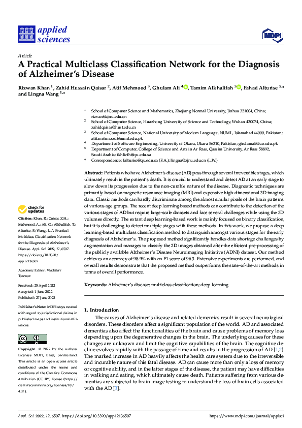 (PDF) A Practical Multiclass Classification Network for the Diagnosis ...