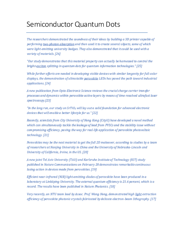 (PDF) Semiconductor Quantum Dots