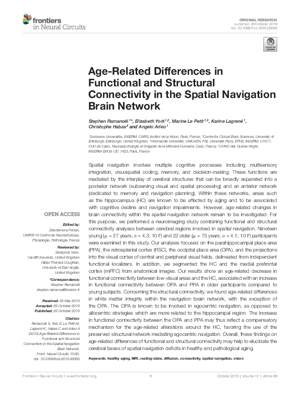 (PDF) Age-Related Differences in Functional and Structural Connectivity ...