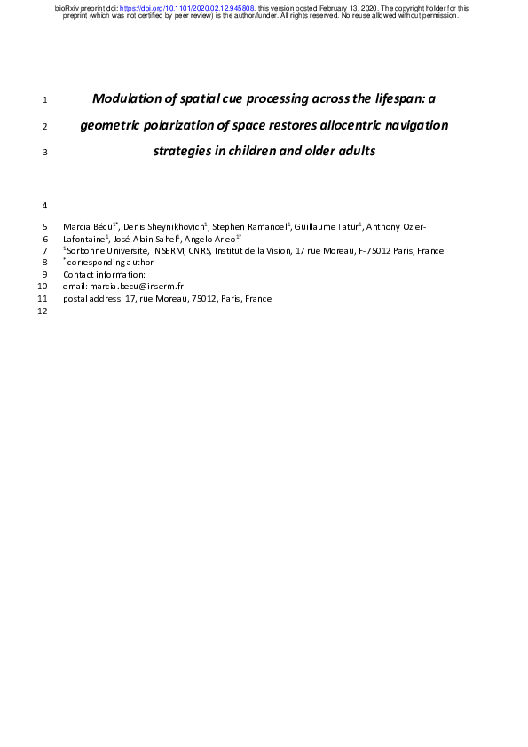 (PDF) Modulation of spatial cue processing across the lifespan: a ...