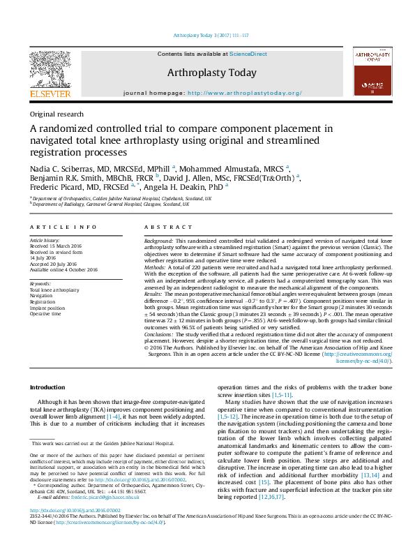 (PDF) A randomized controlled trial to compare component placement in ...