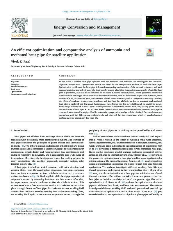 (PDF) An efficient optimization and comparative analysis of ammonia and ...
