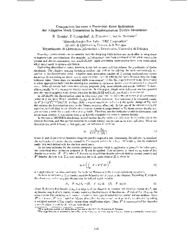 (PDF) Comparison Between A Posteriori Error Indicators For Adaptive ...