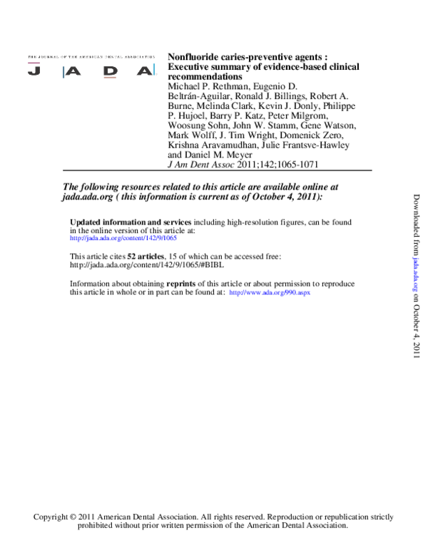 (PDF) Nonfluoride cariespreventive agents Melinda Clark Academia.edu