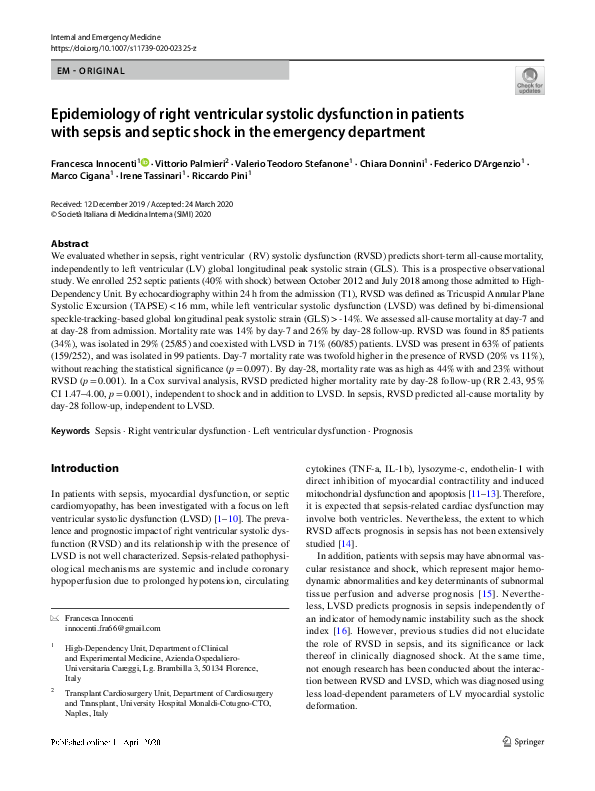 (PDF) Epidemiology of right ventricular systolic dysfunction in ...