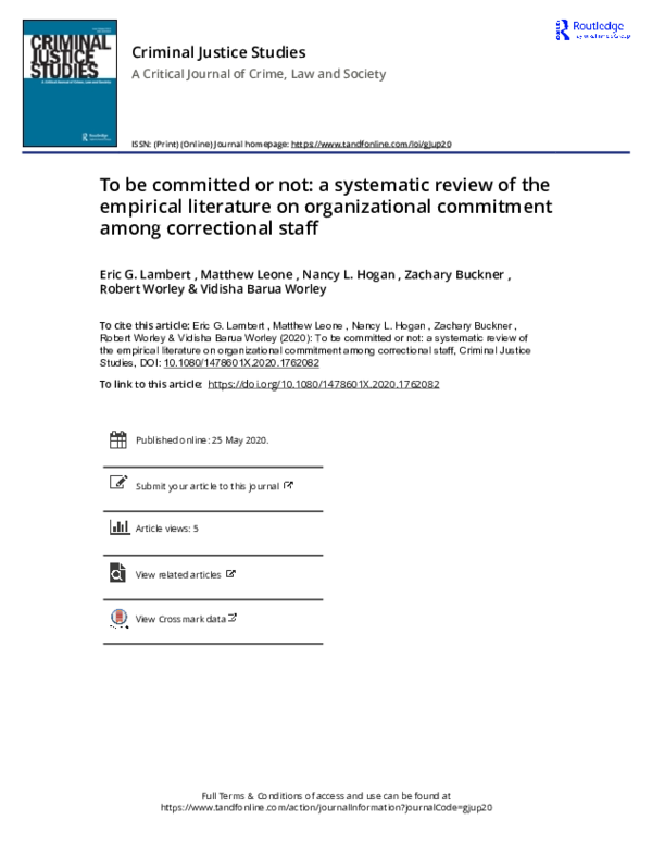 (PDF) To be committed or not: a systematic review of the empirical ...