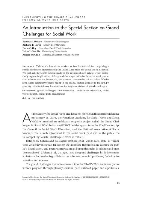 (PDF) An Introduction to the Special Section on Grand Challenges for ...