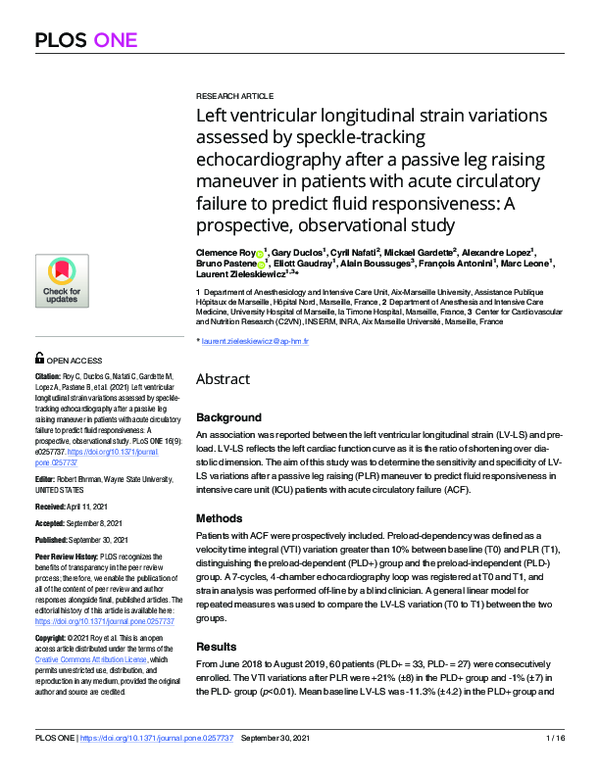 (PDF) Left ventricular longitudinal strain variations assessed by ...
