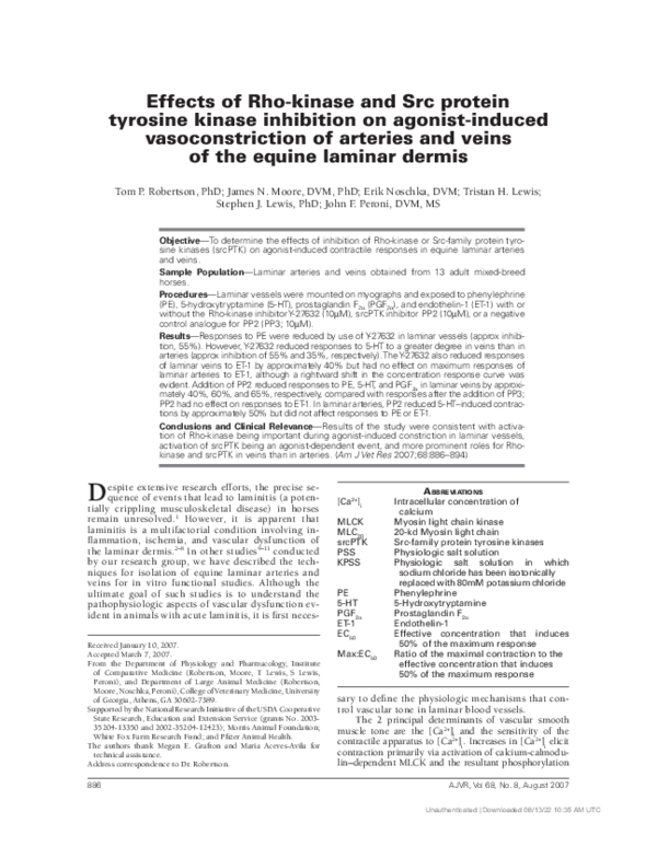 (PDF) Effects of Rho-kinase and Src protein tyrosine kinase inhibition ...