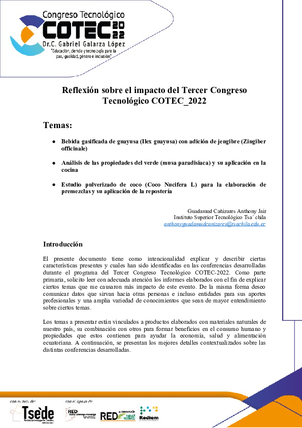 (DOC) Formato Reflexion COTEC 2022