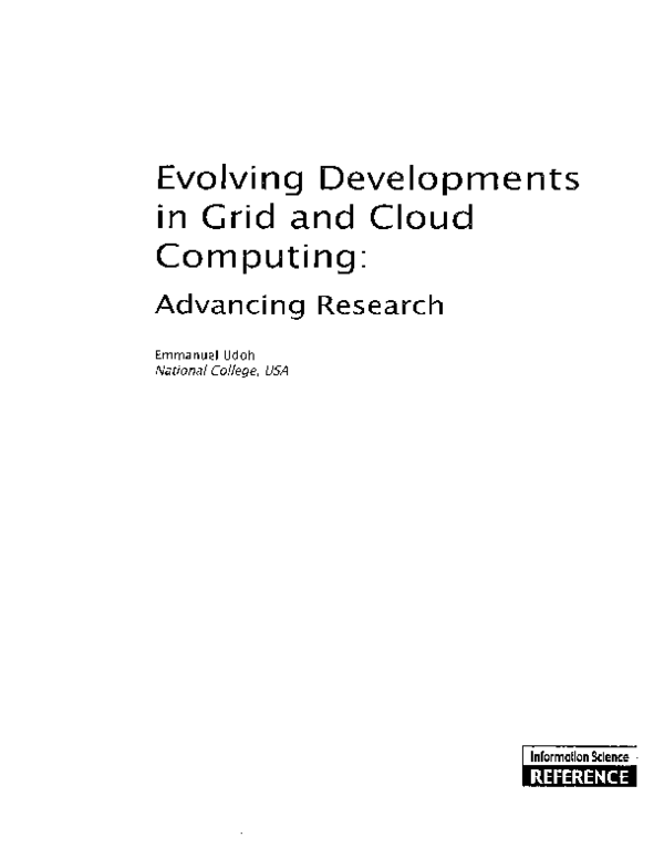 (PDF) Evolving Developments in Grid and Cloud Computing