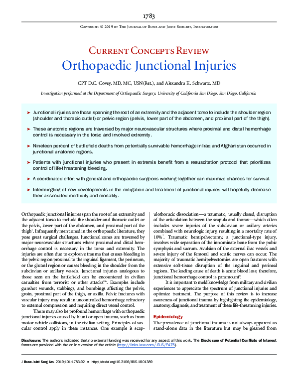 (PDF) Orthopaedic Junctional Injuries