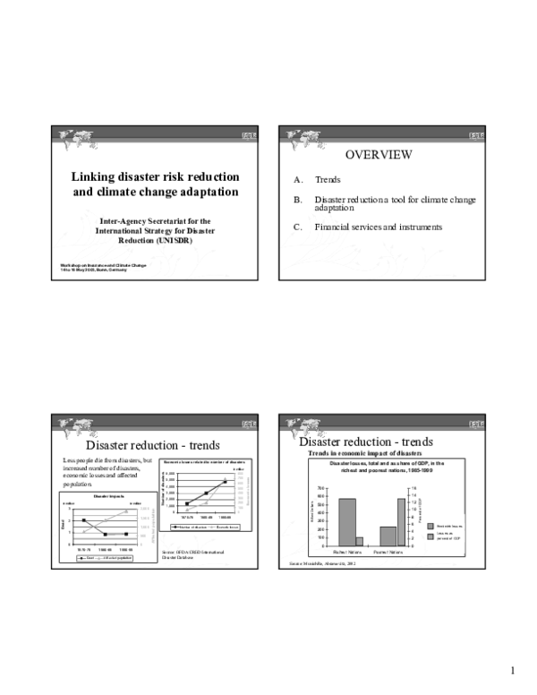 (PDF) Linking disaster risk reduction and climate change adaptation ...