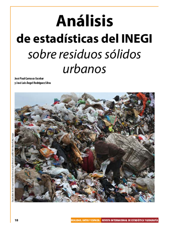  PDF An lisis De Estad sticas Del INEGI Sobre Residuos S lidos Urbanos 