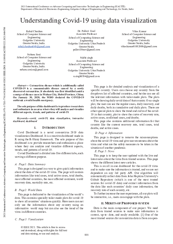 (PDF) Understanding Covid-19 using data visualization | Dr. Pallavi ...