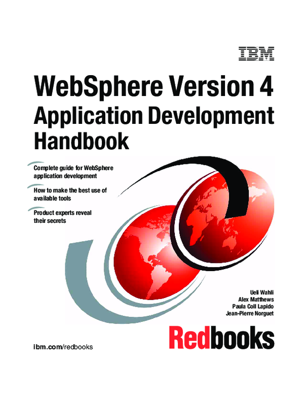 (PDF) Websphere version 4: application development handbook