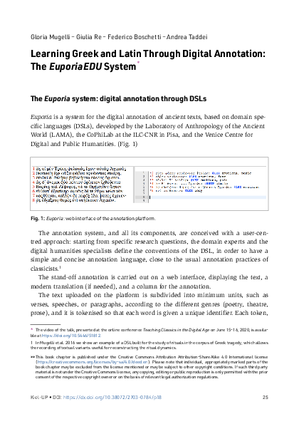 (PDF) Learning Greek and Latin Through Digital Annotation: The ...
