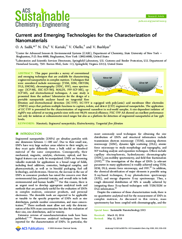 (PDF) Current and Emerging Technologies for the Characterization of ...