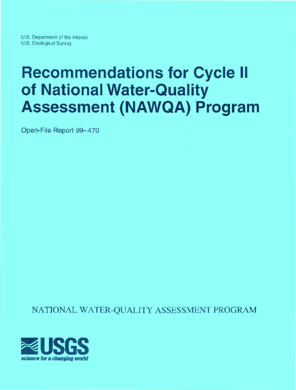 (PDF) for Cycle II of National WaterQuality Assessment