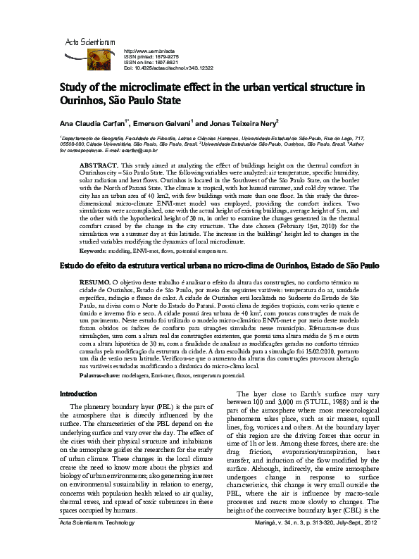 (PDF) Study of the microclimate effect in the urban vertical structure ...
