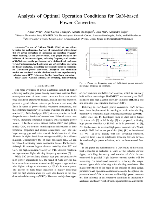 (PDF) Analysis of Optimal Operation Conditions for GaN-based Power ...