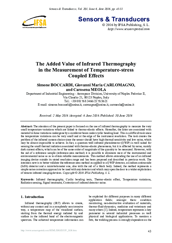 (PDF) The Added Value of Infrared Thermography in the Measurement of ...