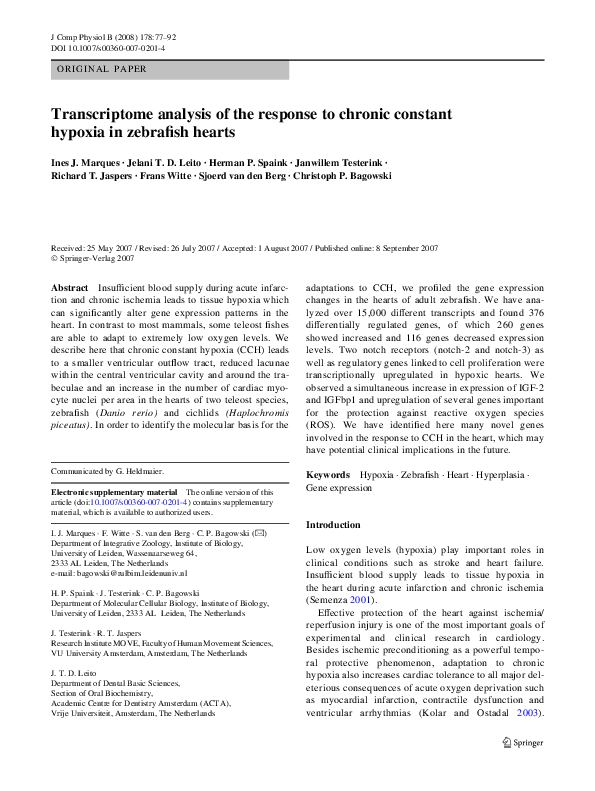 (PDF) Transcriptome analysis of the response to chronic constant ...