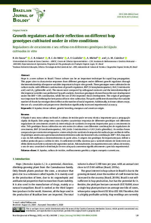 (PDF) Growth regulators and their reflection on different hop genotypes ...