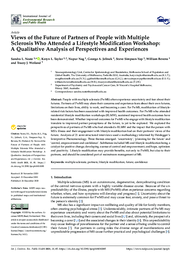 (PDF) Views of the Future of Partners of People with Multiple Sclerosis