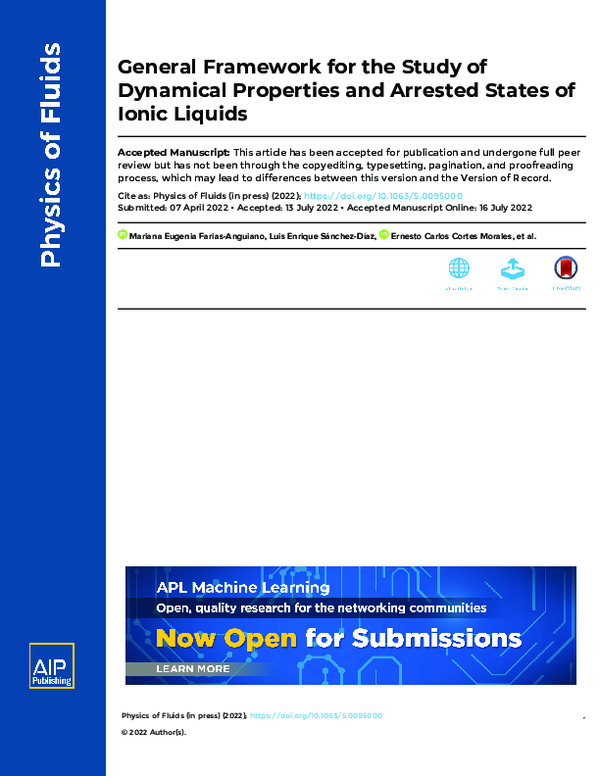 (PDF) General framework for the study of dynamical properties and ...