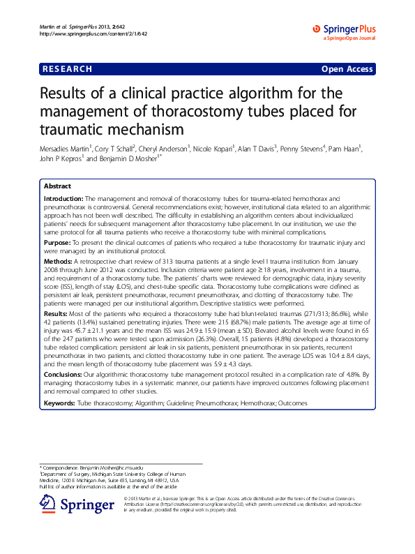 (PDF) Results of a clinical practice algorithm for the management of ...