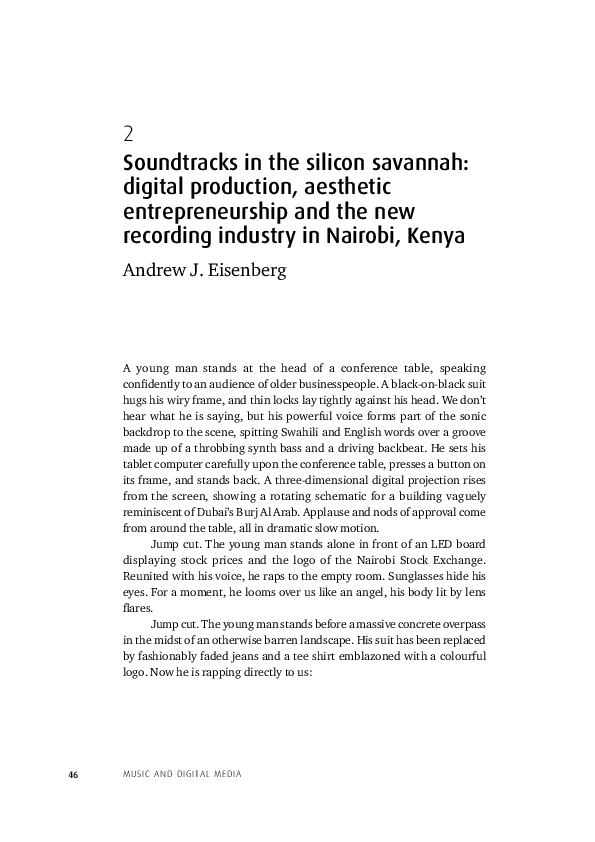 (PDF) Soundtracks in the silicon savannah: digital production ...