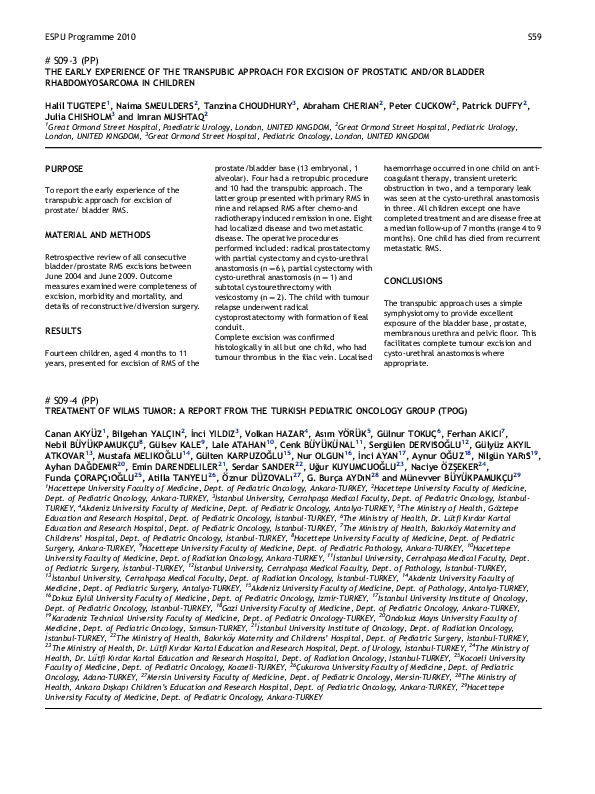 (PDF) Transpubic Excision in Wilms Tumor Management by TPOG