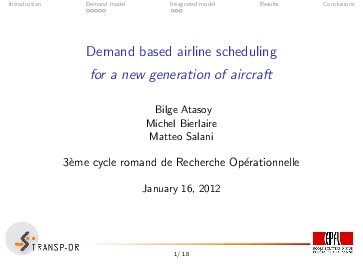 (PDF) Demand based airline scheduling for a new generation of aircraft